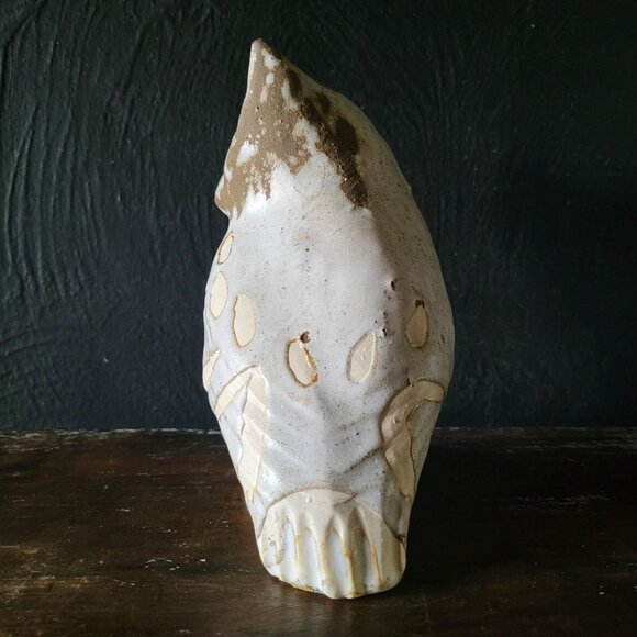 Vintage Andersen Design Maine Studio Pottery Screech Owl 7" Sculpture Figurine - Picture 5 of 7